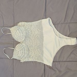 Crystal/Pearl Beaded Bustier